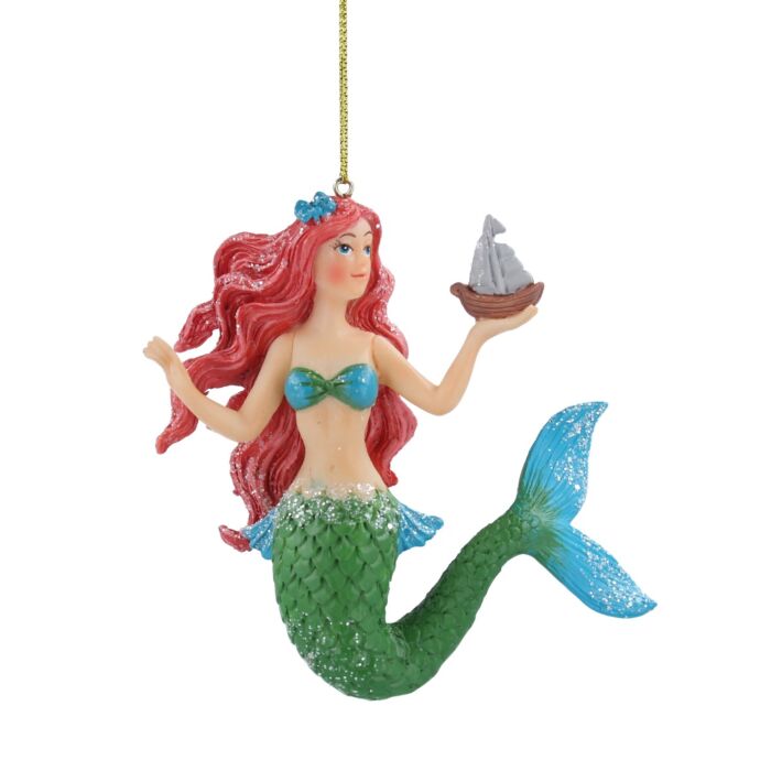 Gisela Graham Little Mermaid Resin Tree Decoration